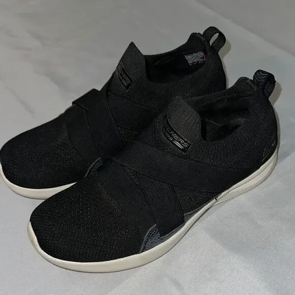 Skechers BOB’s Black Slip-On Sneakers Size 8.5 - Picture 4 of 11